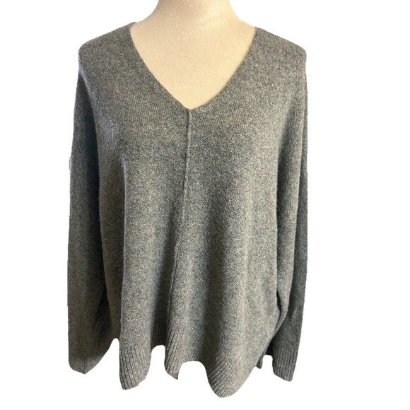 Madewell Sweaters - Madewell Womens XL Gray  Knit Wool Blend Oversized Boxy  V Neck Soft Sweater